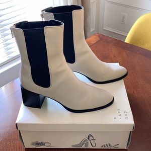 A New Day Cream and Black Booties